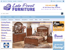 Tablet Screenshot of lakepowellfurniture.com
